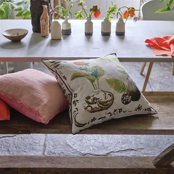 Подушка CCDG1585, Kawana Linen, Sepia, Designers Guild 50 x 50см