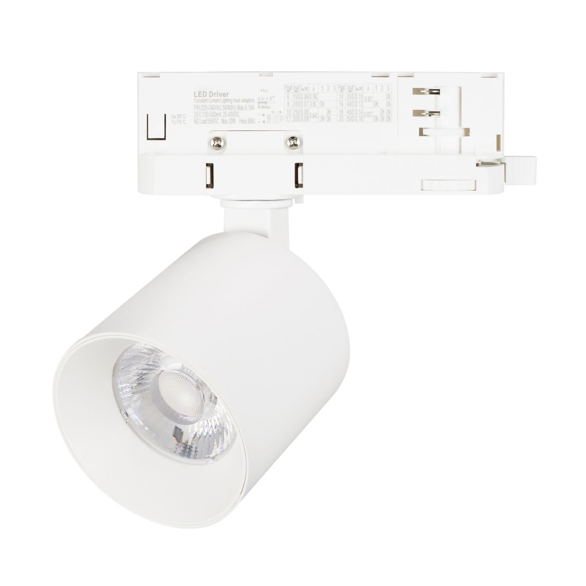 Трековый трехфазный светильник Arlight LGD-DYKE-4TR-R75-16W Day4000 (WH, 50 deg, 230V, DALI) (IP20 Металл) 058689