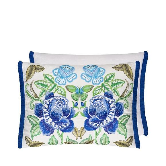 Подушка CCDG1501, Isabella Embroidered, Cobalt, Designers Guild 60 x 45см