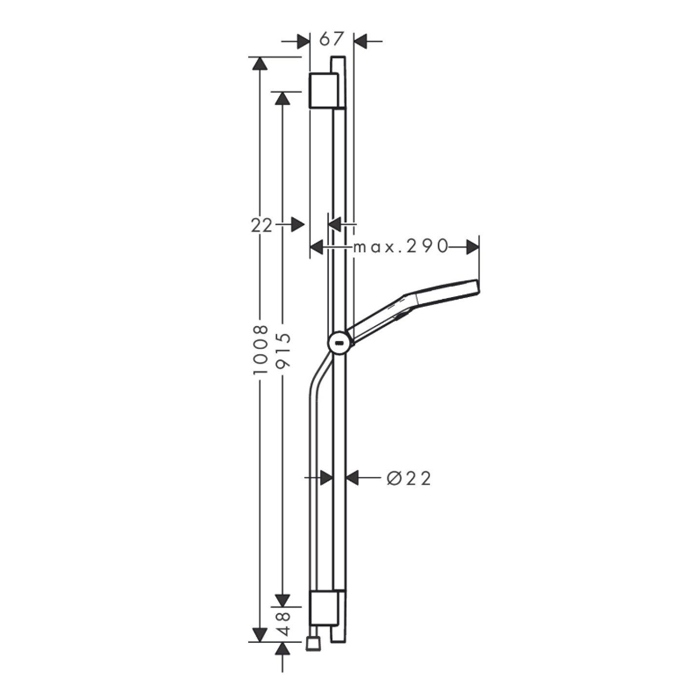 Hansgrohe Rainfinity Душевой гарнитур, настенный, цвет: хром