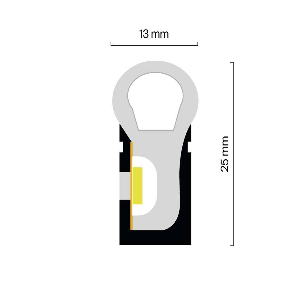 Гибкий неон Maytoni Led Strip 25x13 220В 8Вт/м 3000K IP65 50м 201230