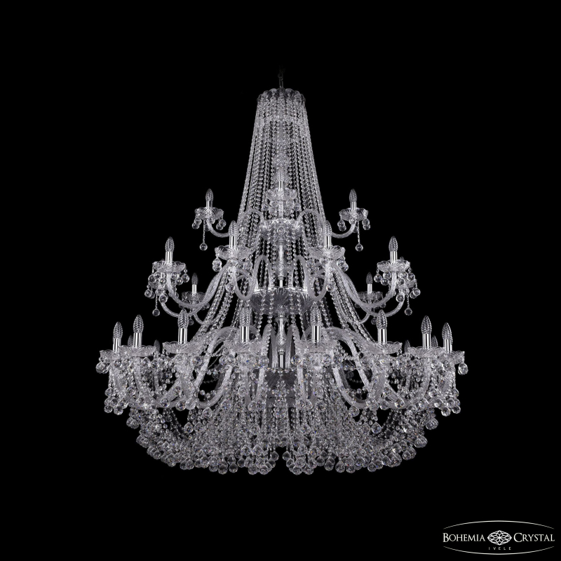 Подвесная люстра Bohemia Ivele Crystal 1409/20+10+5/530/3d Ni