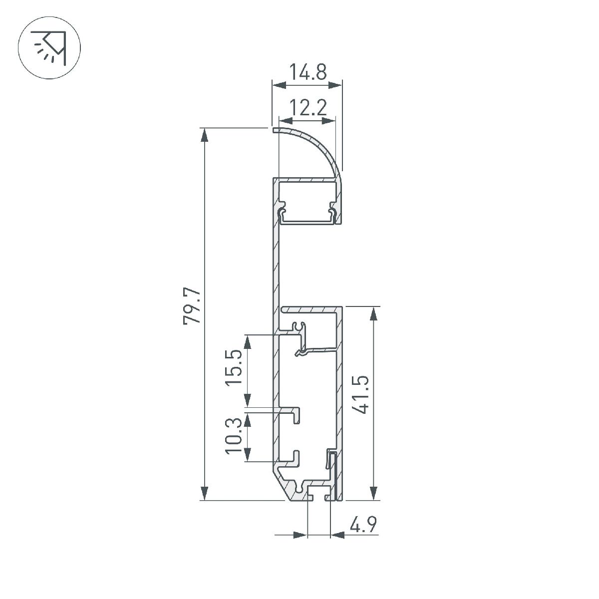 Профиль Arlight PLINTUS-H80-2000 WHITE 045452