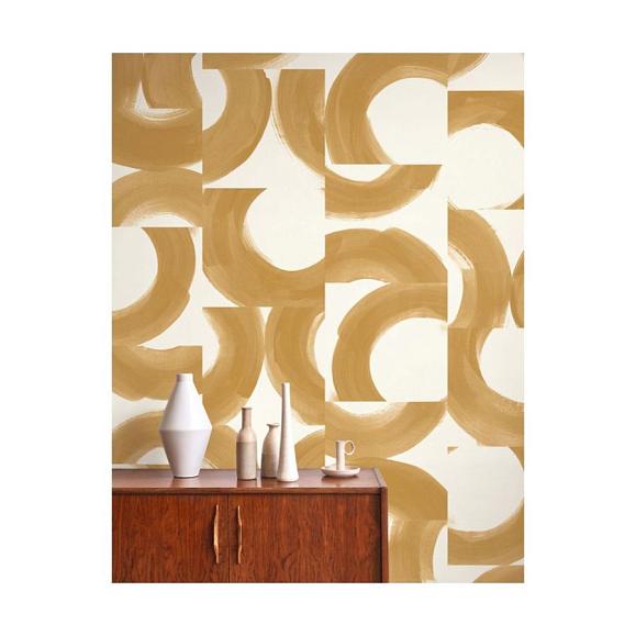 Обои Casadeco 88452414 Not A Circle Jaune d'or