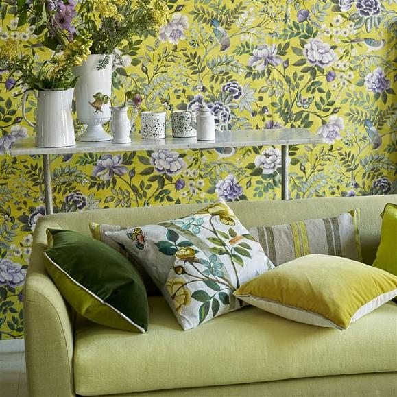 Подушка CCDG1211, Papillon Chinois, Parchment, Designers Guild 50 x 50см