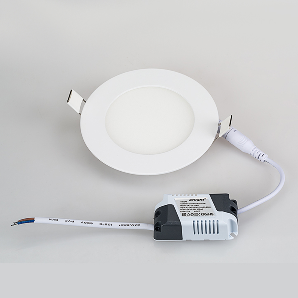 Встраиваемый светильник Arlight MS-EDGE-R120-6W Day4000 (WH, 115 deg, 230V) (IP44 Металл) 041903