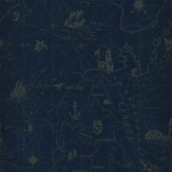 Обои Ralph Lauren PRL5027/04 Searsport Map Royal