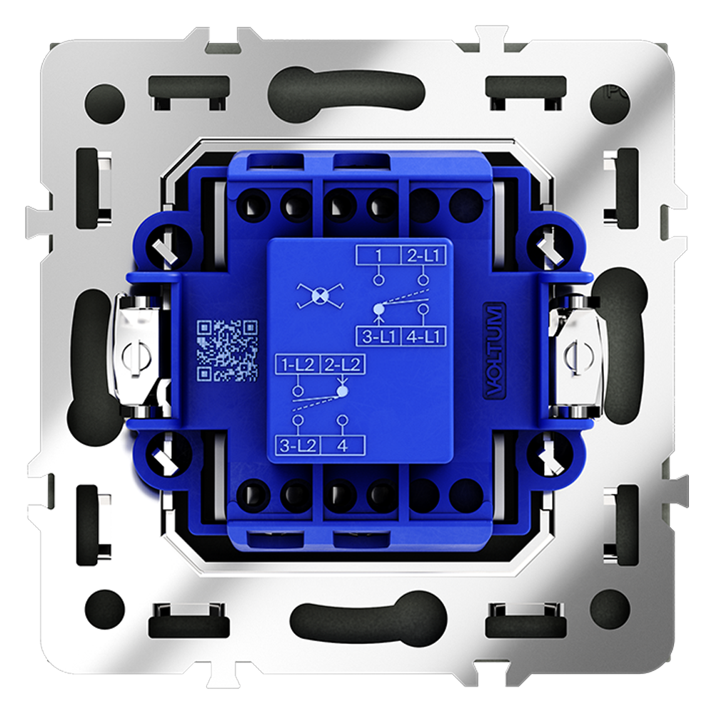 Перекрестный переключатель одноклавишный Voltum S70 VLS010508 (черный матовый)