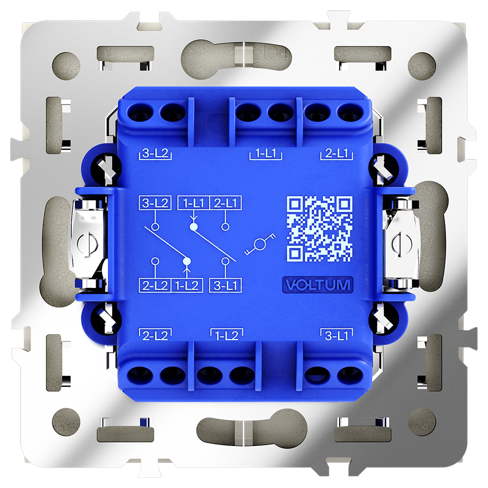 Проходной переключатель двухклавишный Voltum S70 VLS020304 (шелк)