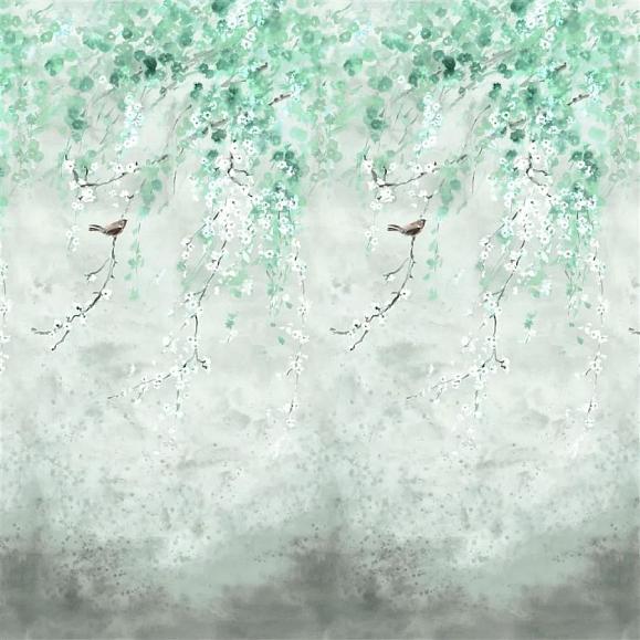 Панно Designers Guild PDG1116/02 Shinsha Scene 1 Celadon