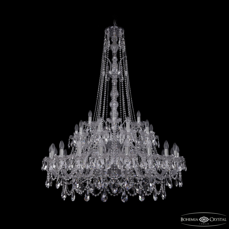 Подвесная люстра Bohemia Ivele Crystal 1411/20+10+5/400/XL-155/2d Ni