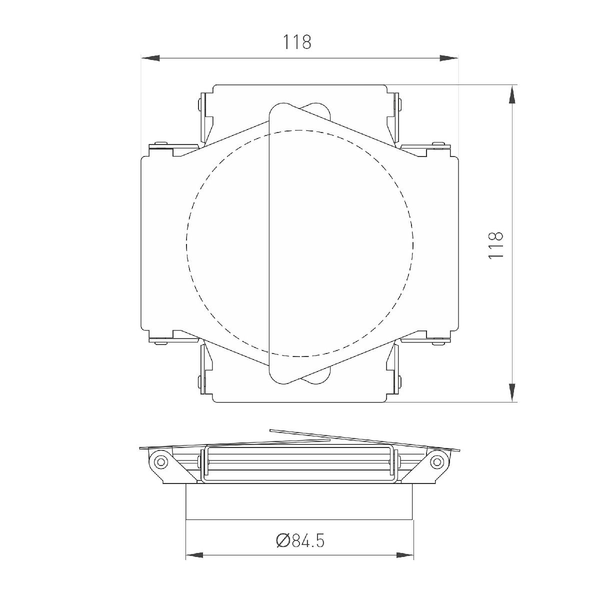Шторки кашетирующие Arlight LGD-BARNDOORS-R85 (BK) 046760