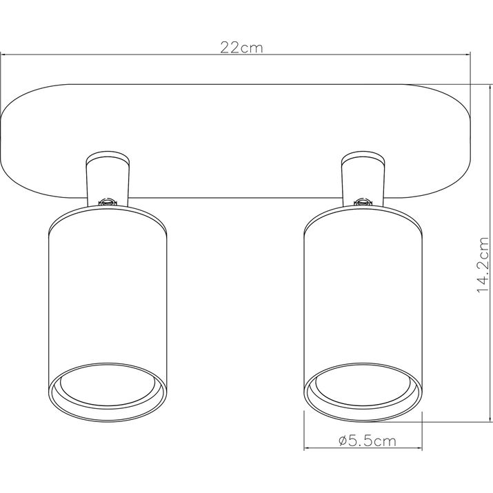 Спот Arte Lamp Aquarius A3226PL-2BK