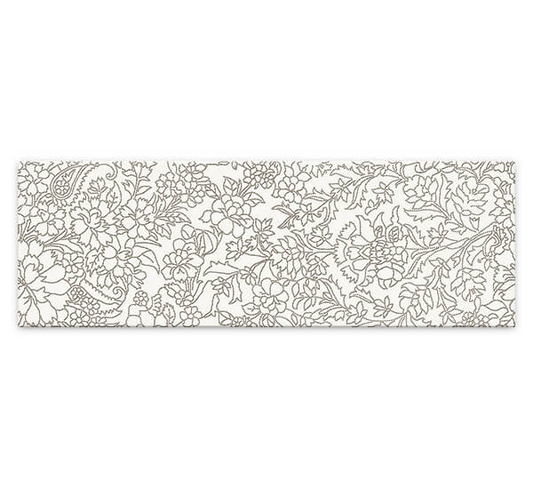Декор Pret a Porte White Iserto Flower 25x75 (O-PRP-WIU051)