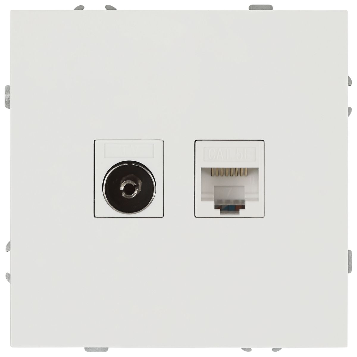 Розетка ЭРА Galaxy 15-3110-01 комбинированная RJ45+TV IP20 белый Б0070776