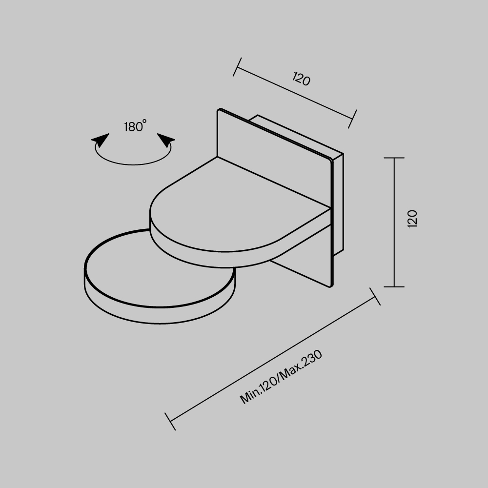 Настенный светильник Maytoni Flap MOD354WL-L12W3K