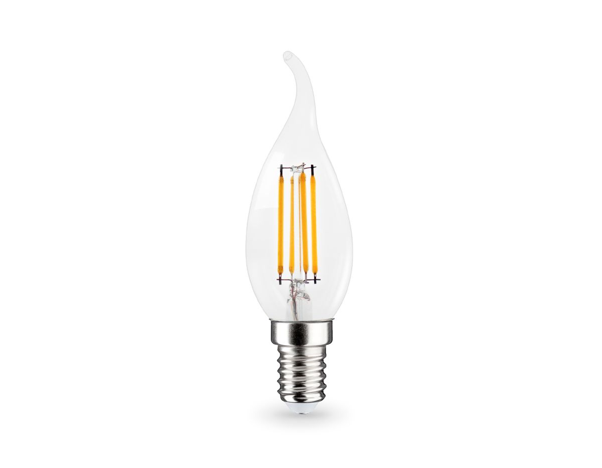 Филаментная светодиодная лампа Ambrella Light Bulbing E14 15W 4000K свеча на ветру 351524