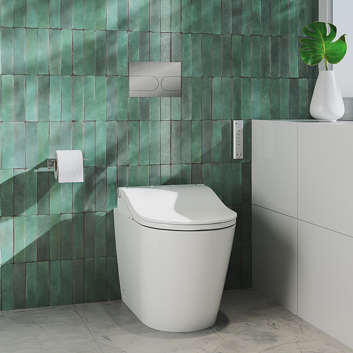 TOTO RP Унитаз напольный 38x64см, безободковый, Tornado, сиденье Washlet RW, цвет: белый