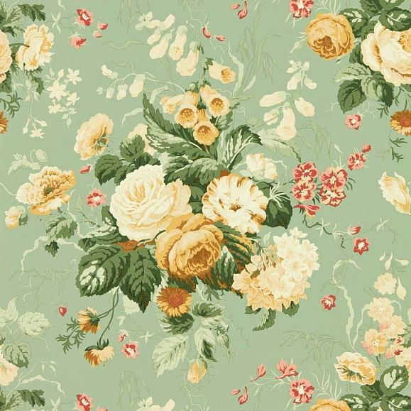 Обои Sanderson 217047 Stapleton Park Sage/Honey