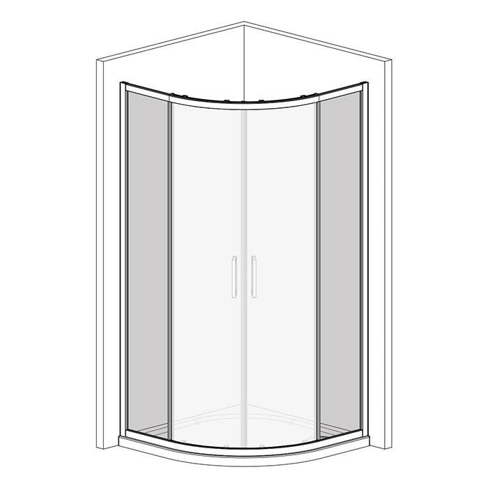 Radaway Premium Pro PDD Боковые стенки 90+90см, стекло прозрачное, покрытие Easy Clean, профиль: хром