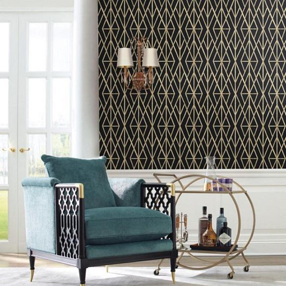 Обои York CV4448 Riviera Bamboo Trellis Black/Natural