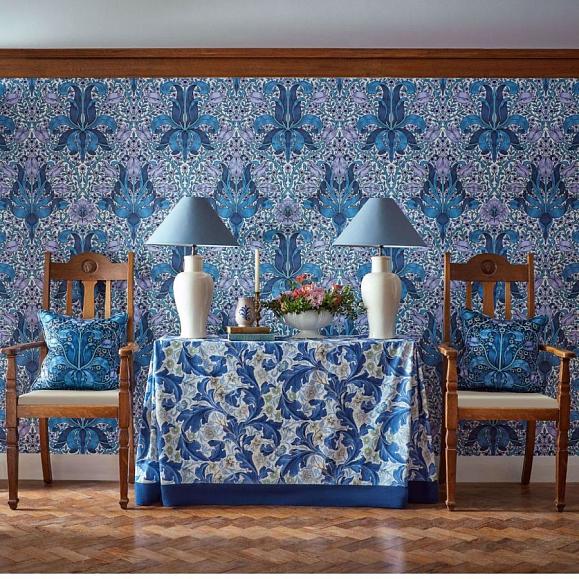 Обои Morris 217338 Spring Thicket Indigo/Lilac