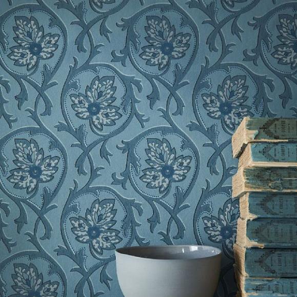 Обои Little Greene 0263HOAIRFO Hoja Air Force Blue