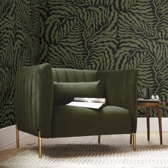 Обои York AG2061 Fern Fronds Black/Green