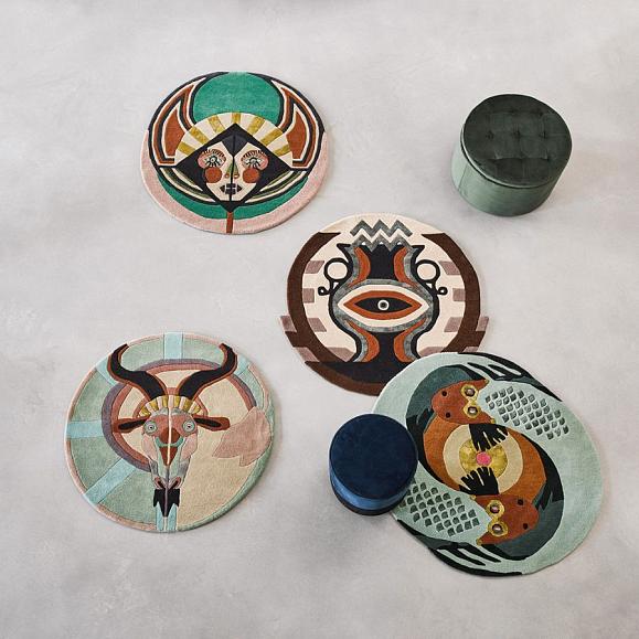 Ковер Ted Baker 162105 (D100) Zodiac Aquarius 100 x 100 см