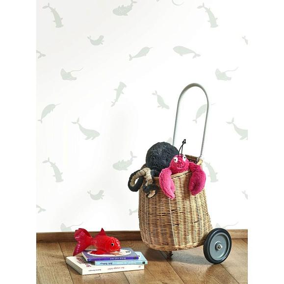 Обои Casadeco 200809229 Poetic Sea Gris baleine