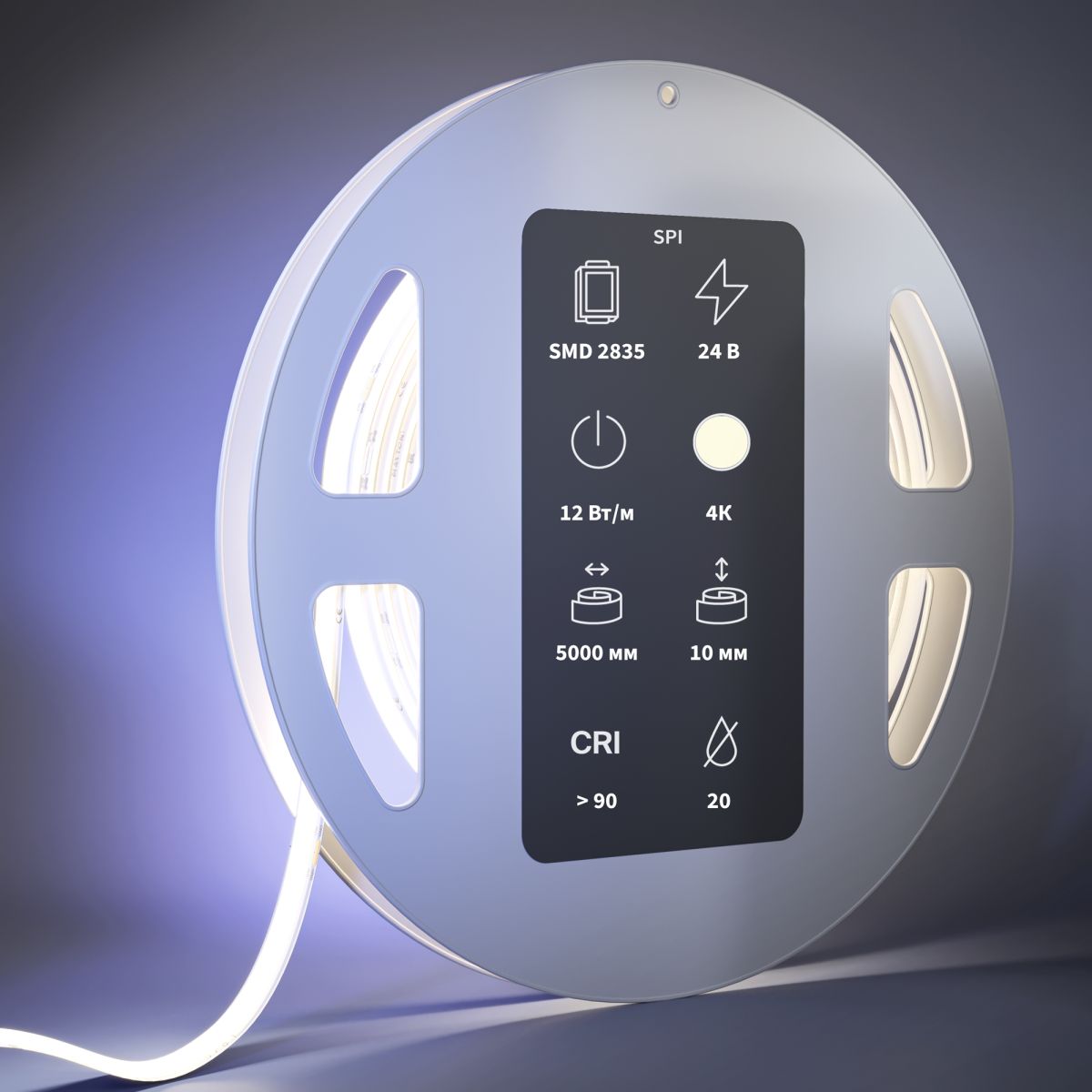 Светодиодная лента Maytoni Led Strip 24В COB 12Вт/м 4000K 5м IP20 201255