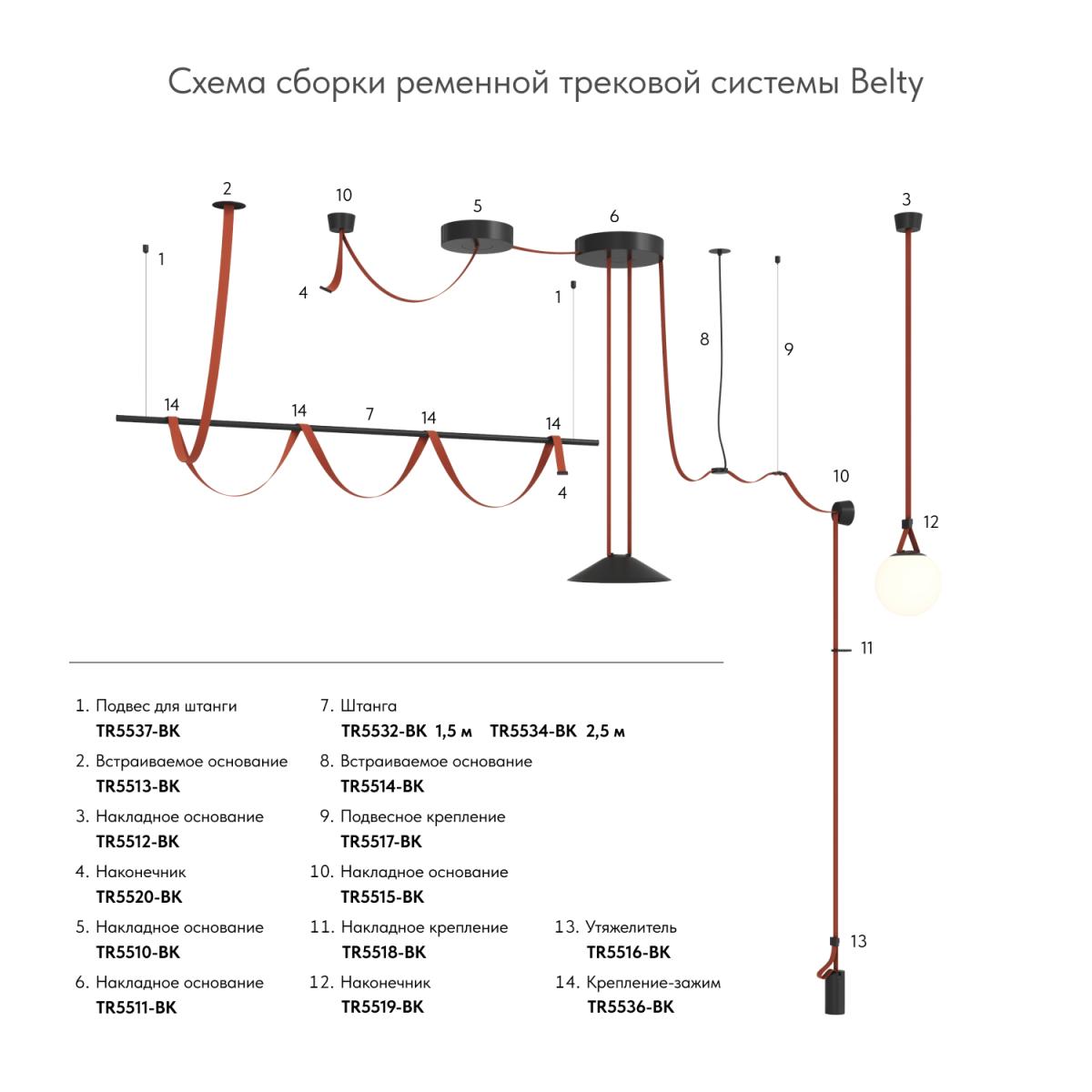 Трек-ремень Denkirs Belty base TR5500-DB
