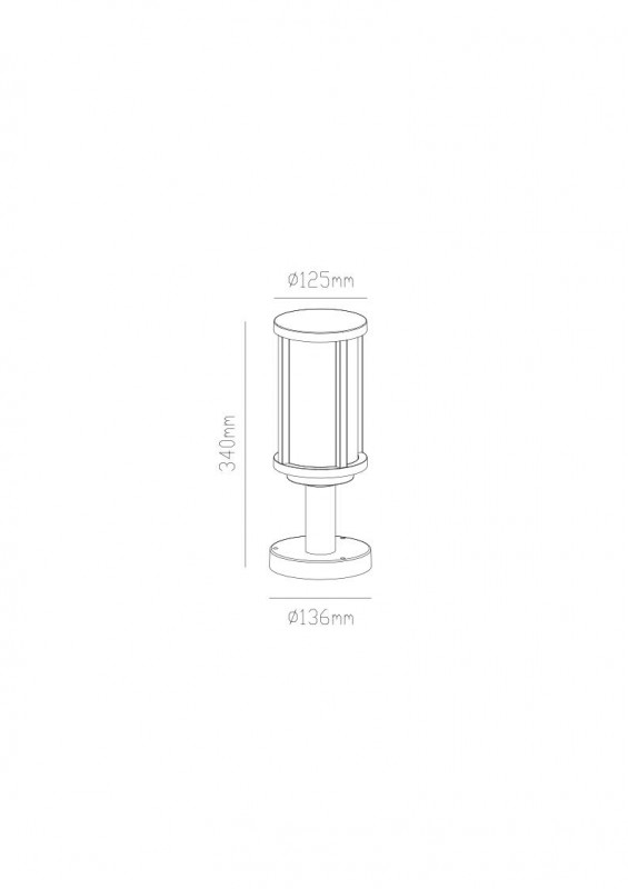 Садовый светильник ARTE Lamp A1036FN-1BK