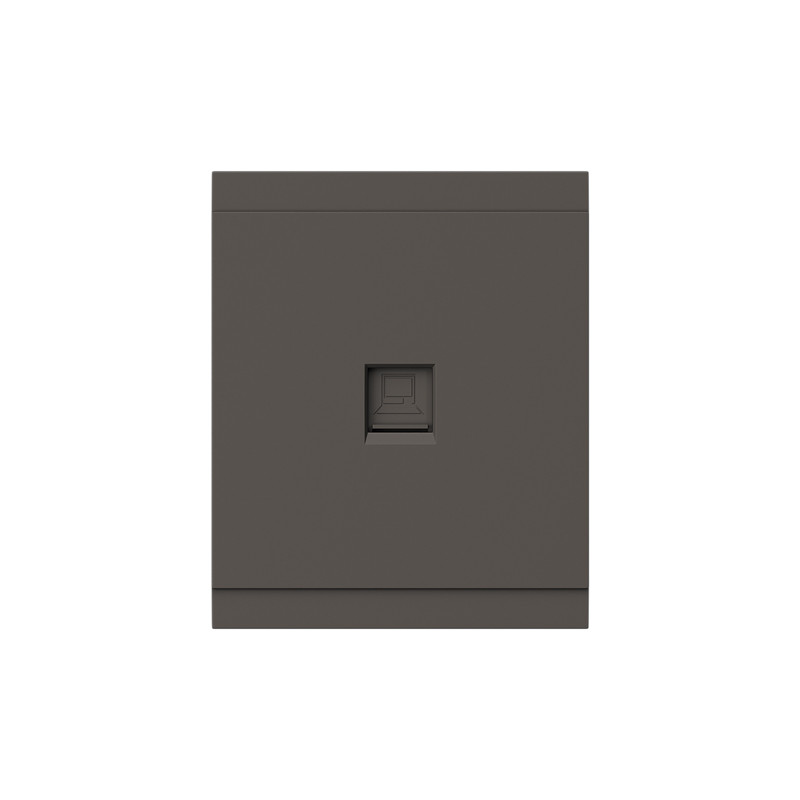 Розетка SETE компьютерная RJ45 кат6 с/у графит IP20/IP44 KRANZ KR-79-0723-3