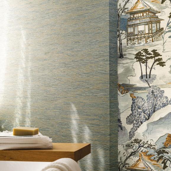 Обои Casamance 75310100 Nara Blanc/Mordore