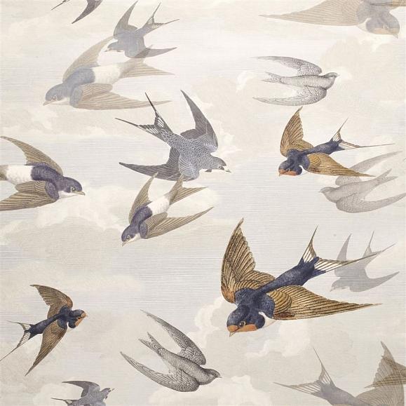 Обои John Derian PJD6003/04 Chimney Swallows Dawn