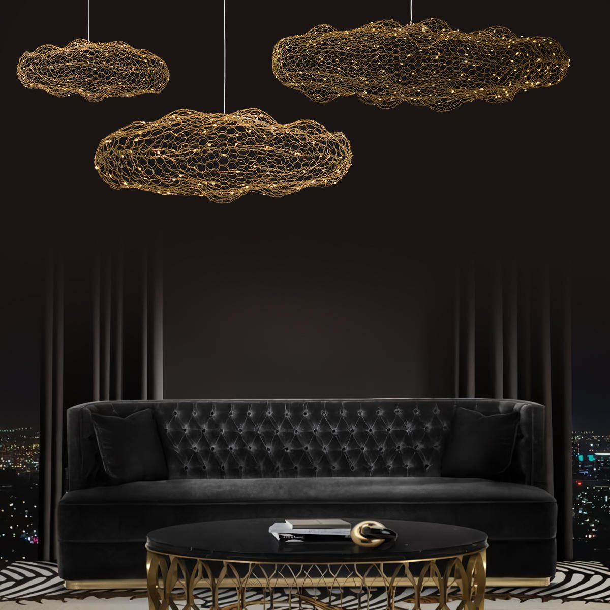 Подвесной светильник Loft IT Cloud 10247/550 Gold