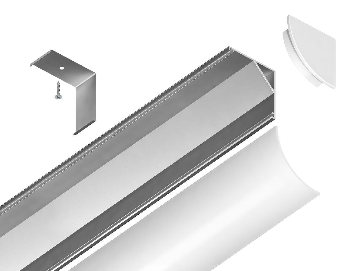 Алюминиевый угловой профиль Ambrella Light Alum Profile GP2100AL