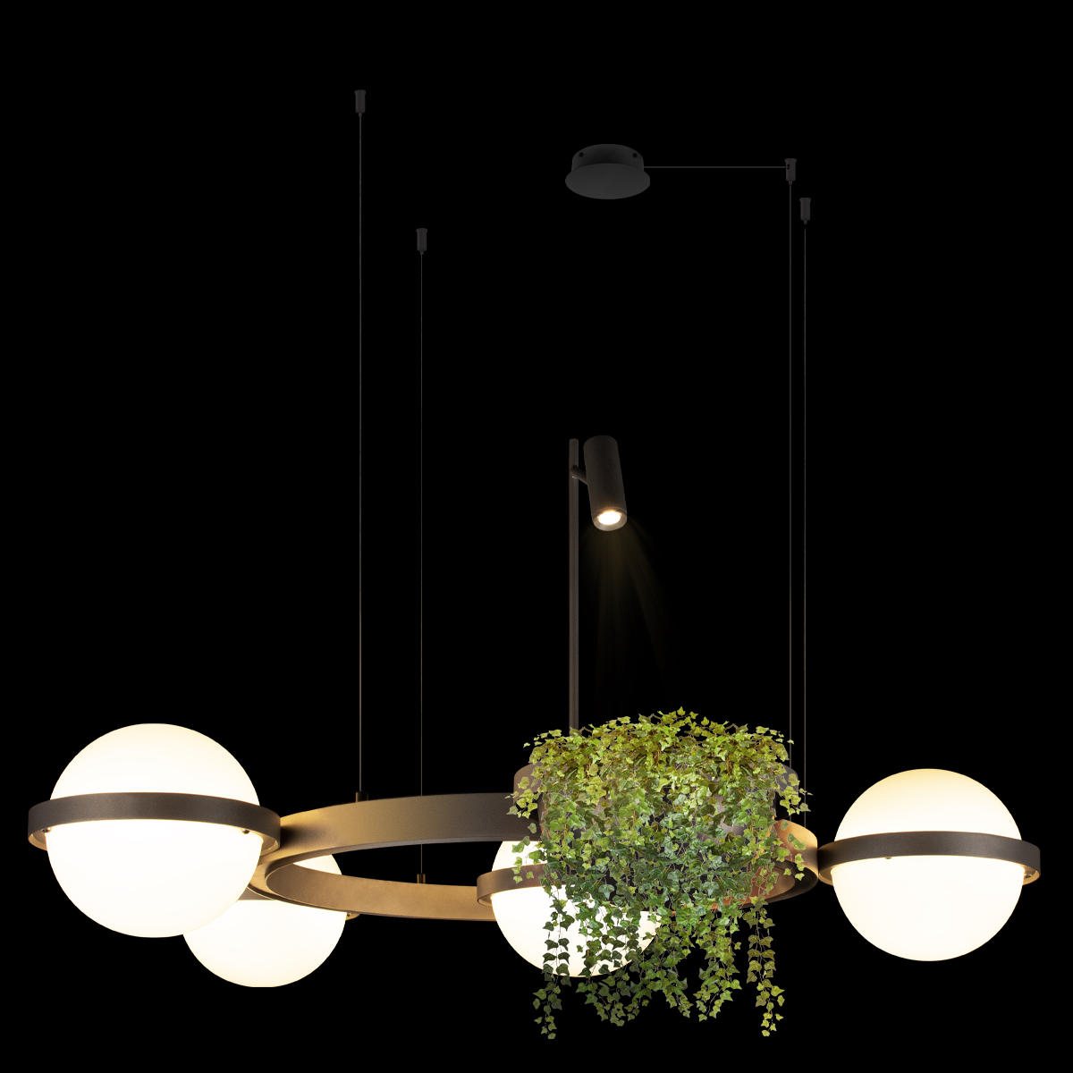 Подвесная люстра Loft IT Jardin 10121/4 Dark grey