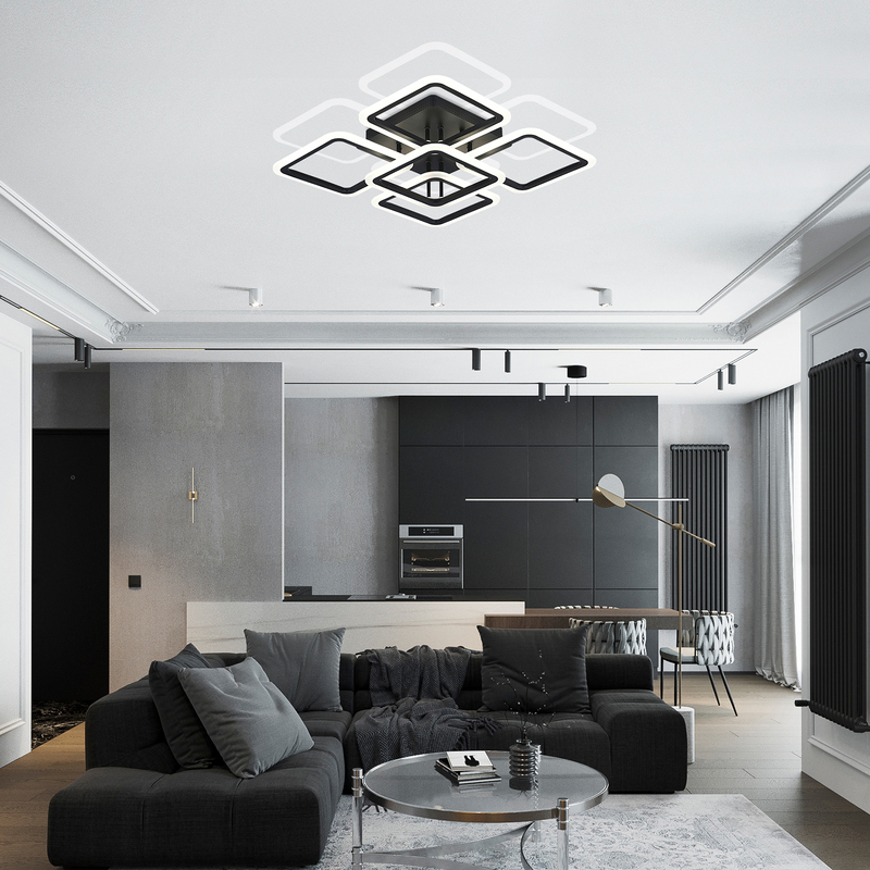 Потолочная люстра Natali Kovaltseva Spektr HIGH-TECH LED LAMPS 82022 BLACK