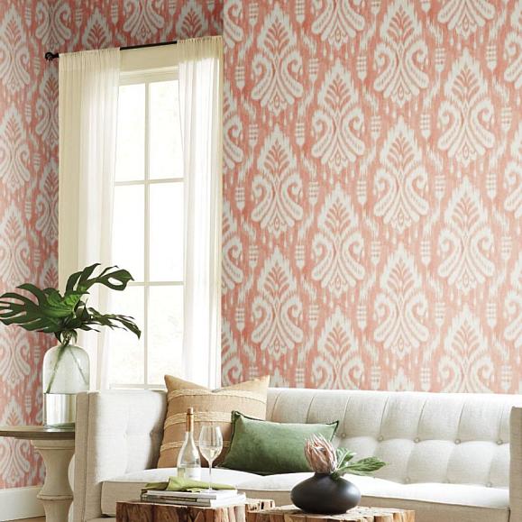 Обои York TC2646 Hawthorne Ikat Coral