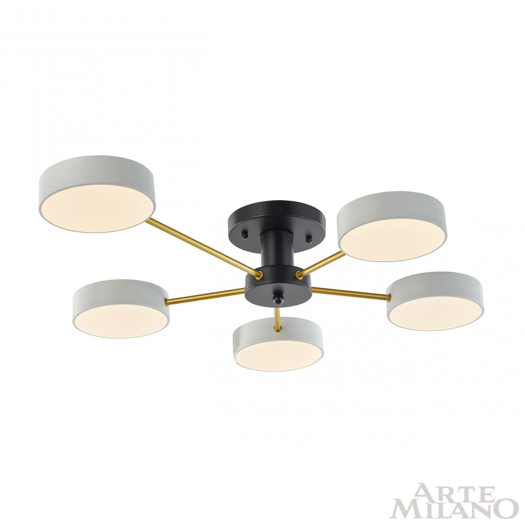 Потолочная люстра Arte Milano Ferrara 252006/5 Bk/Wh