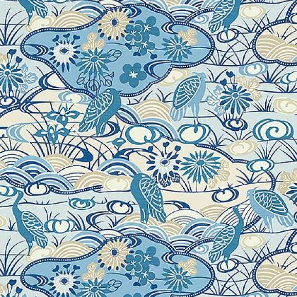 Обои Thibaut T13332 Heron Stream Blue