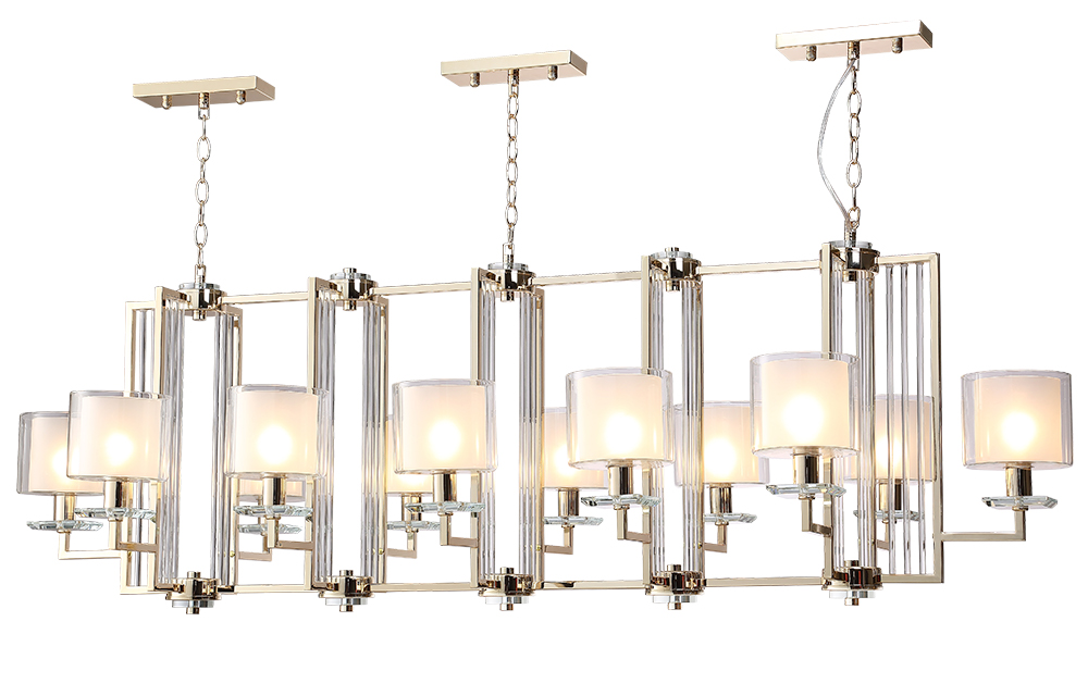 Подвесная люстра Crystal Lux NICOLAS SP12 L1600 GOLD/WHITE