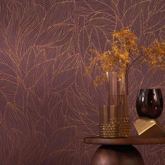 Обои Casamance 76602854 Hosta Pourpre/cuivre