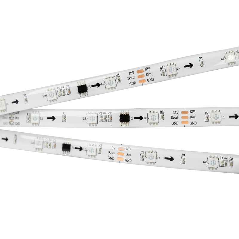 Светодиодная лента герметичная Arlight SPI-SE-B30-10mm 12V RGB-PX3 (7.2W/m, IP65, 5060, 5m) 026369(2)