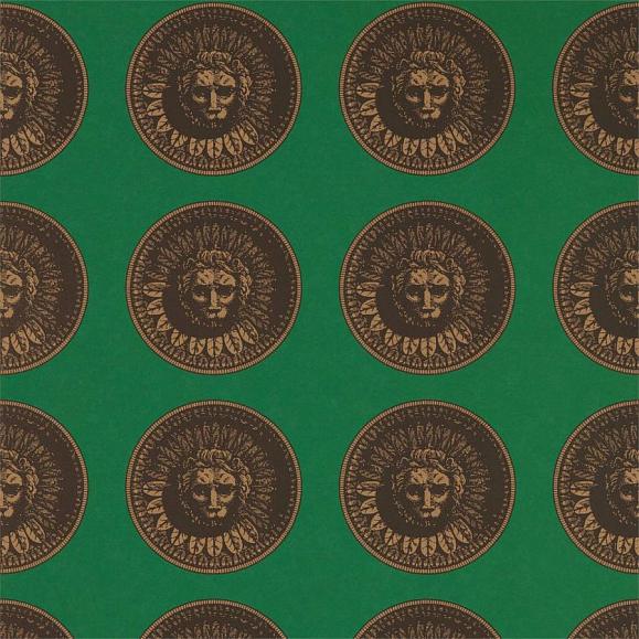 Обои Zoffany 312974 Medallion Malachite/Gold