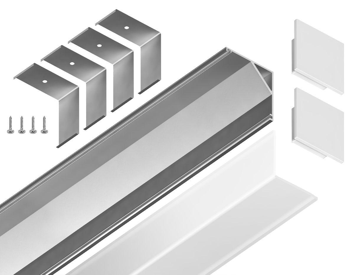 Алюминиевый угловой профиль Ambrella Light Alum Profile GP2150AL