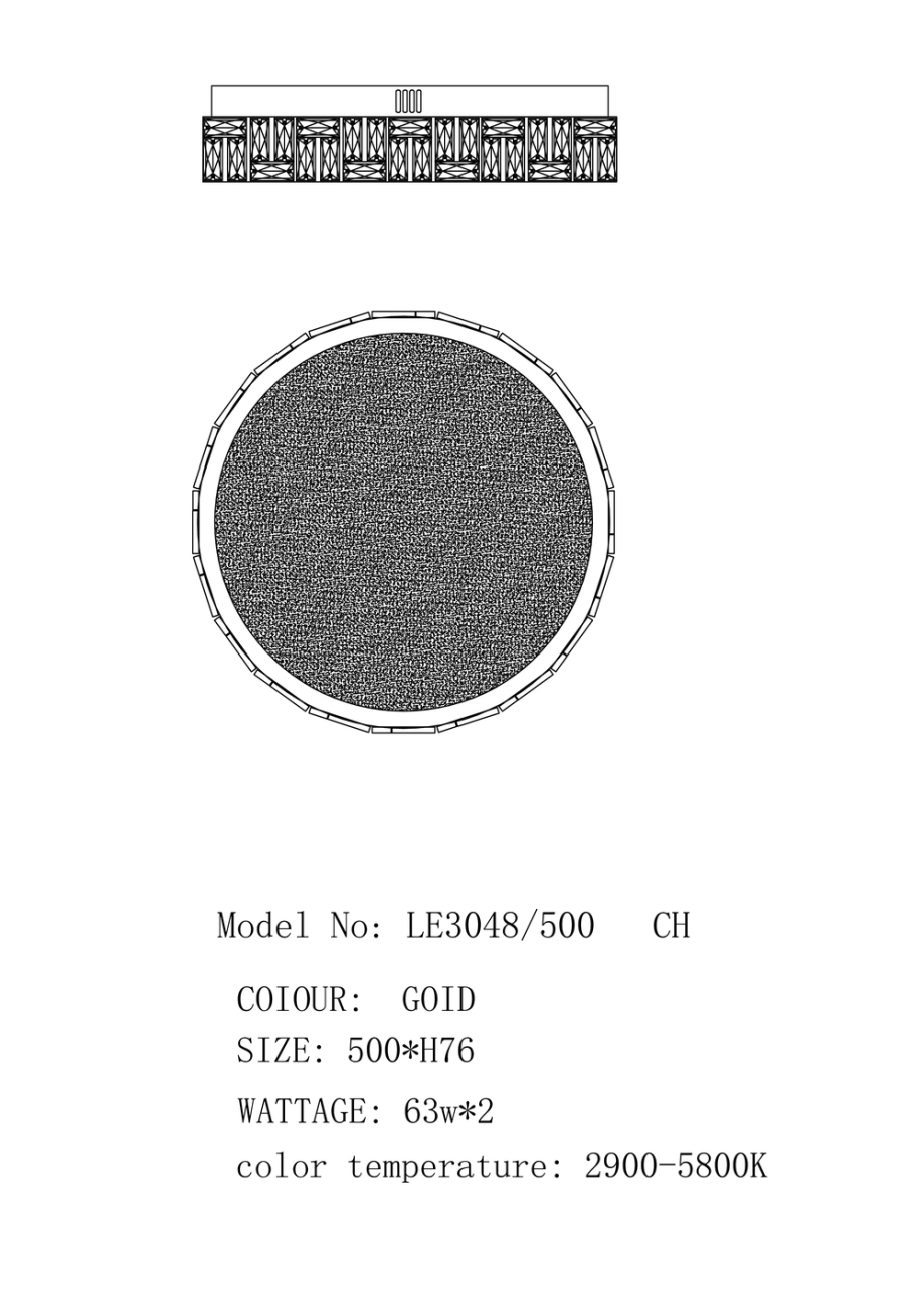 Потолочный светильник Afina LE3048/500 CH