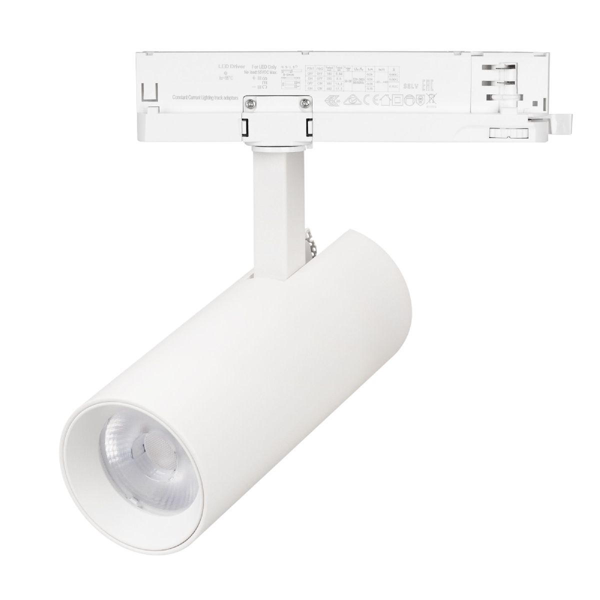 Трековый трехфазный светильник Arlight LGD-GERA-4TR-R74-20W Warm3000 (WH, 24 deg, 230V) 055171